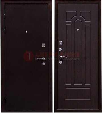 Черная стальная дверь с порошковым покрытием ДП-35 в Люберцах